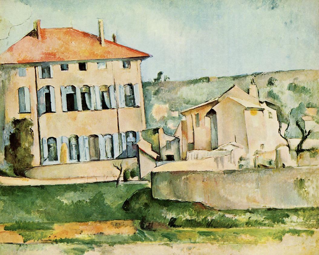 The Jas de Bouffan House - Paul Cezanne Painting